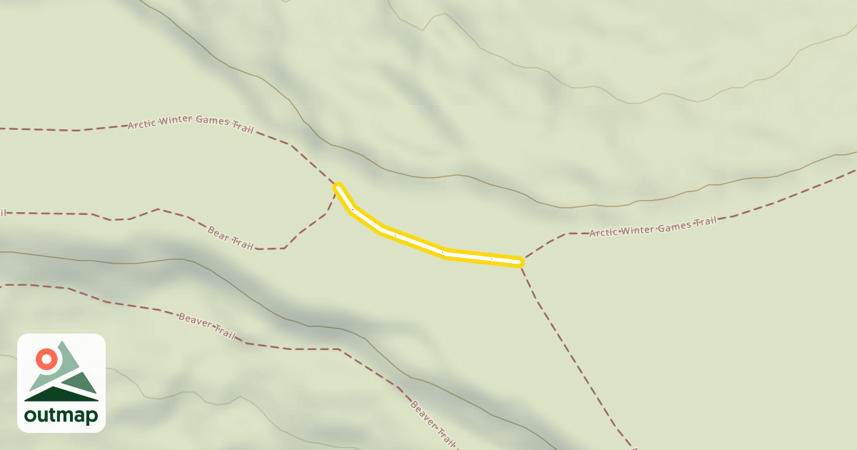 Map of Arctic Winter Games Trail
