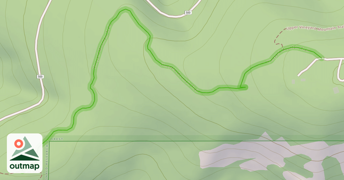 Map of Vineyard Mountain Trail
