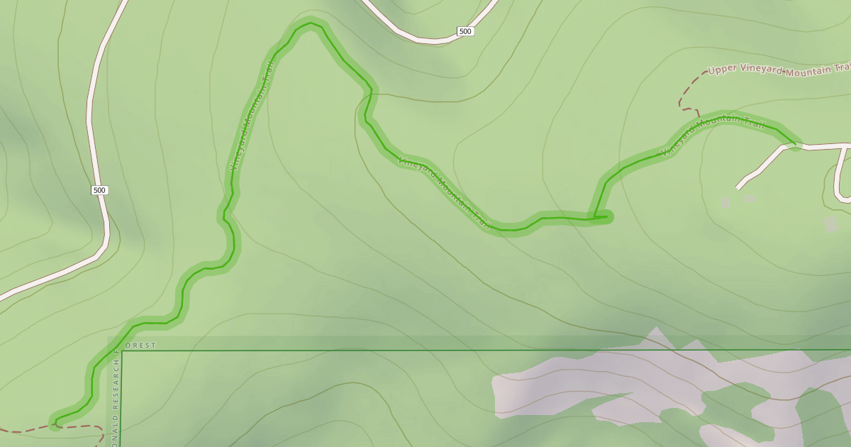 Map preview of Vineyard Mountain Trail