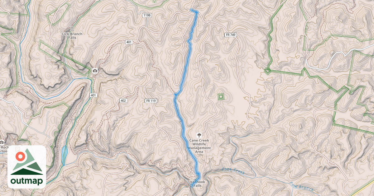 Map of Sheltowee Trace