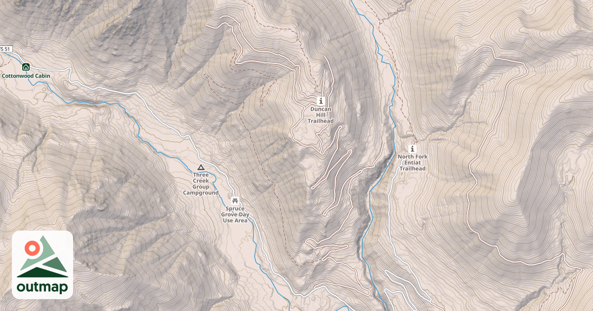 Map of DUNCAN HILL
