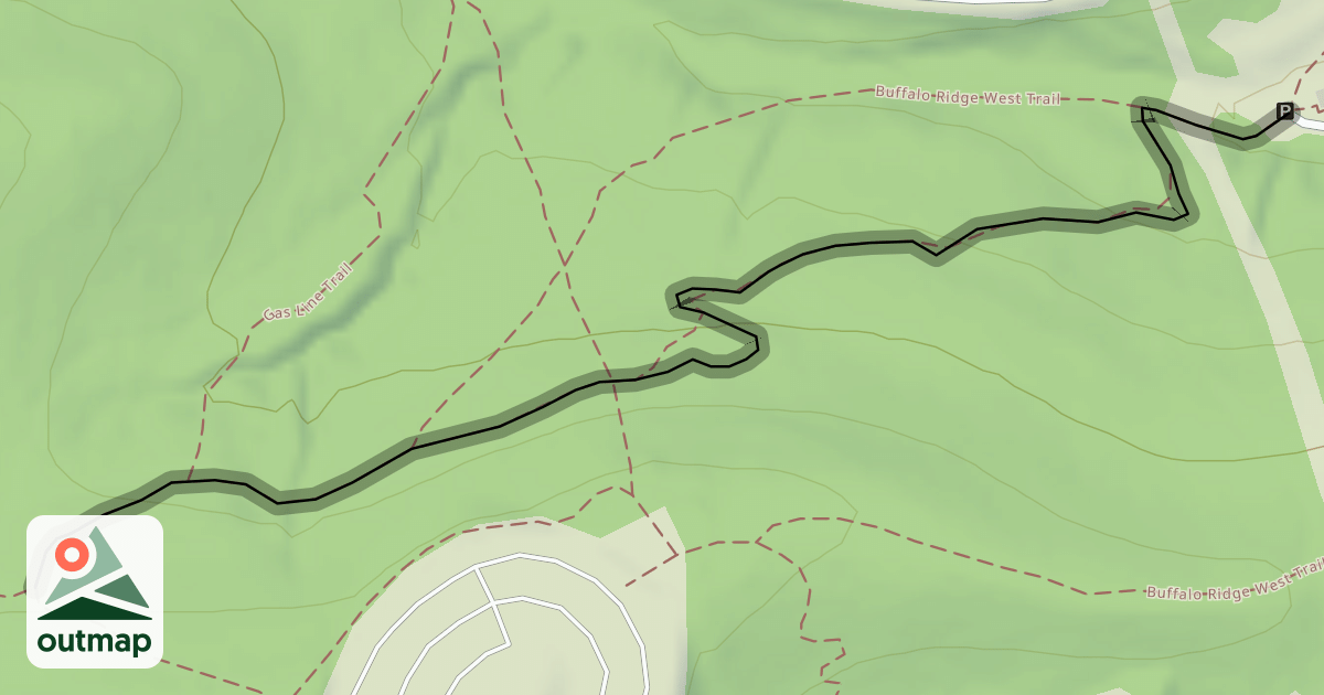 Map of Buffalo Ridge West Trail [Orange Loop Trail]