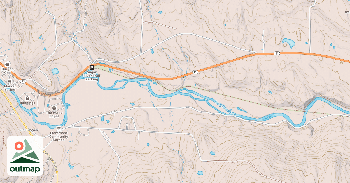 Map of Sugar River Rec. Trail