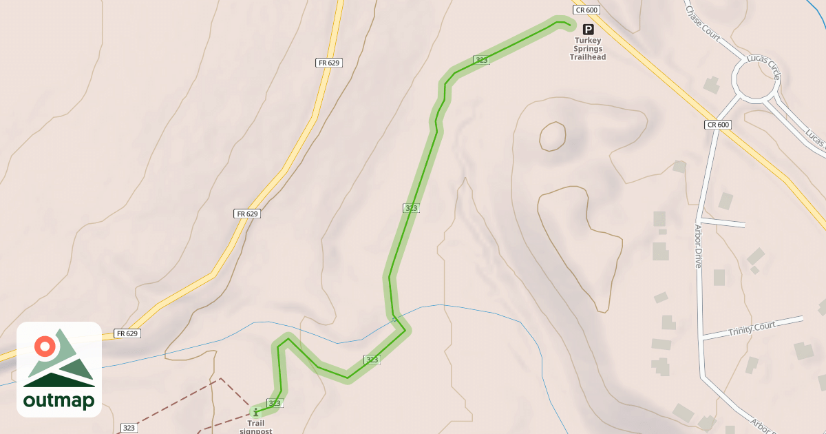 Map of Stock Drive ATV Trail
