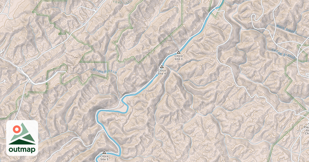 Map of CITICO CREEK NORTH