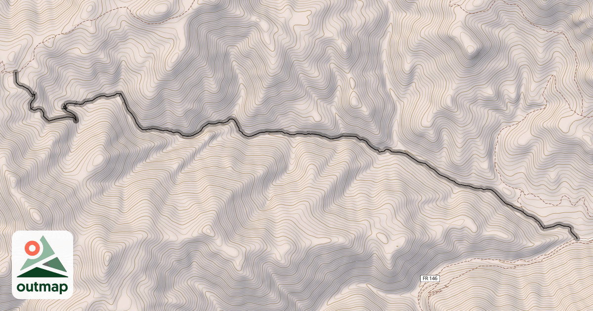 Map of Upper Old Adams Gulch Road Trail #177