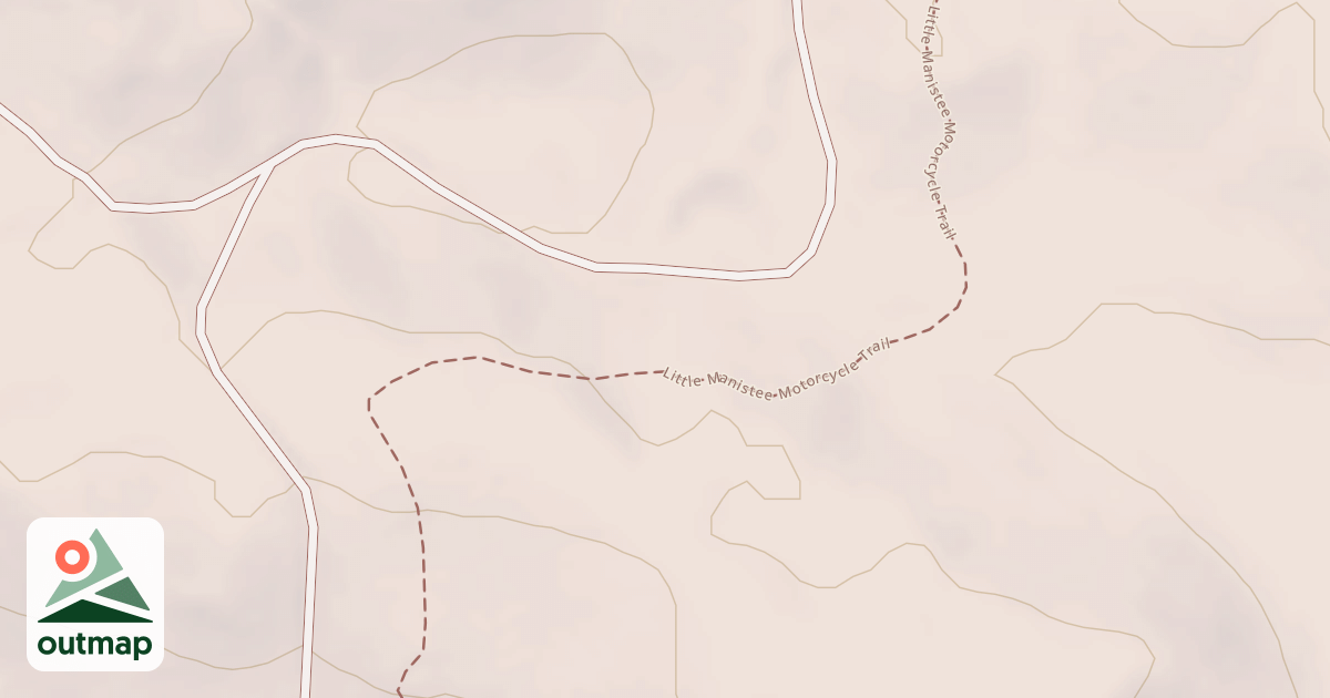 Map of Little Manistee Motorcycle Trail