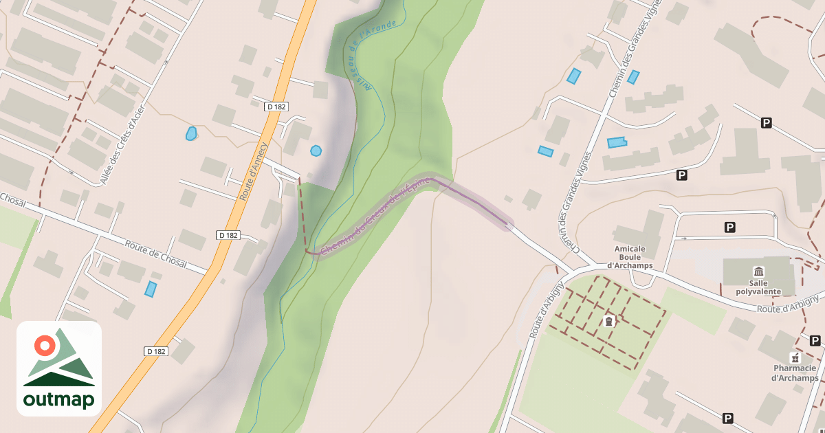 Map of Chemin du Creux de l'Épine