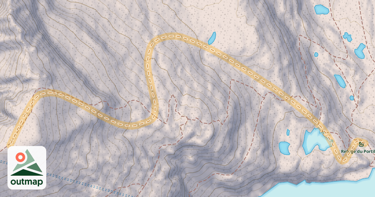 Map of Tusse de Montarqué — Refuge du Portillon