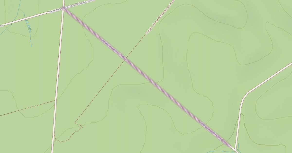 Map preview of Route Forestière du Bois