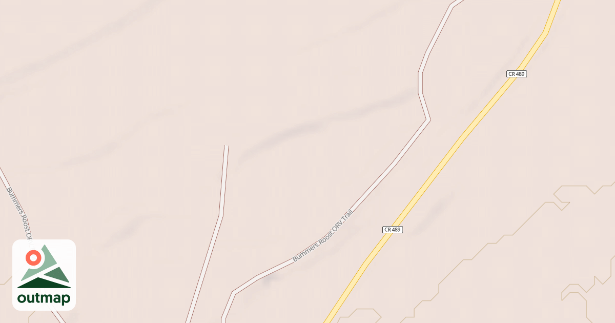 Map of Bummers Roost Trail