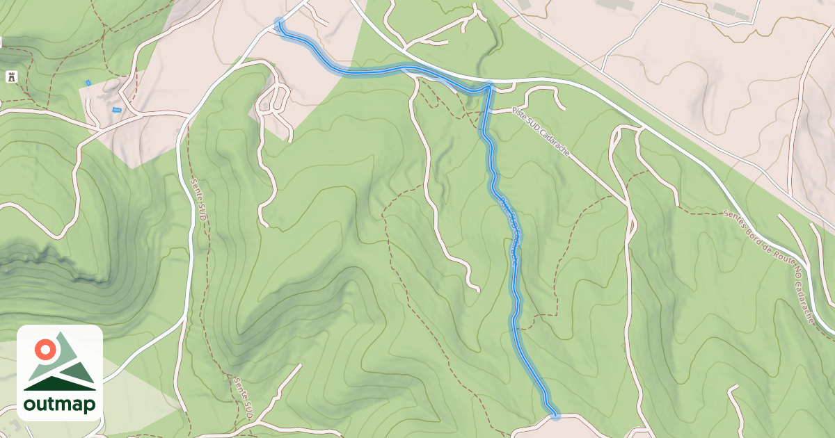 Map of Piste SUD Cadarache