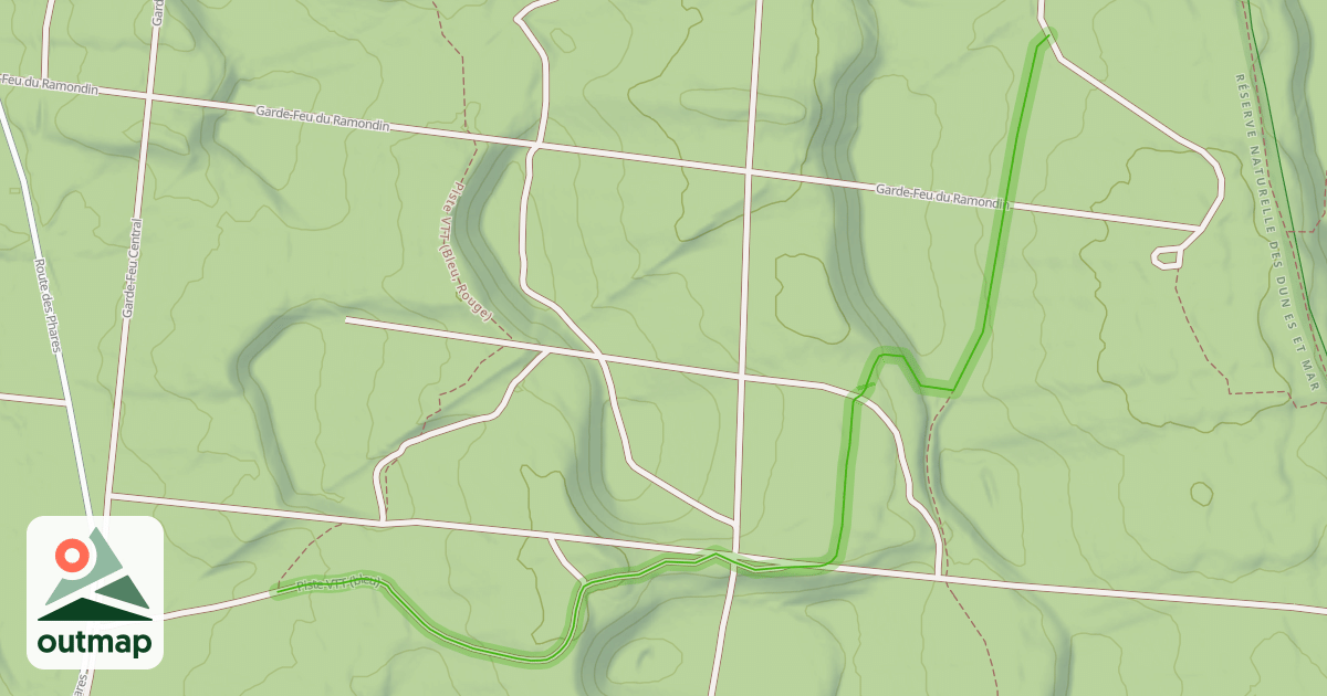 Map of Piste VTT (bleu)