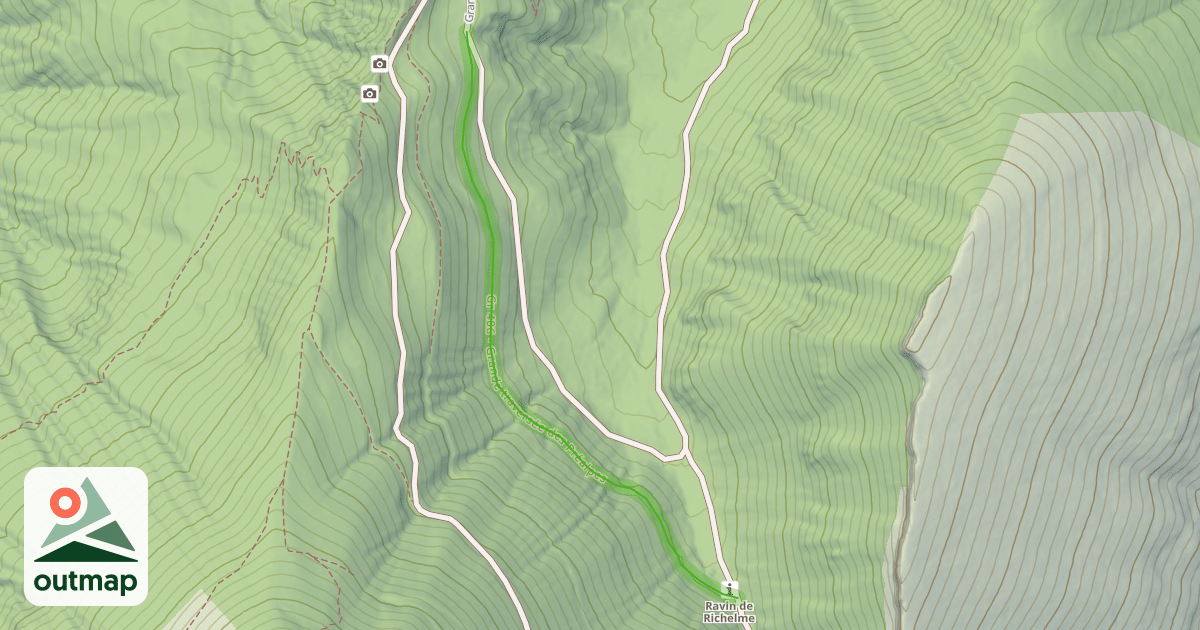 Map of Gr 406 - Grande traversée des Préalpes