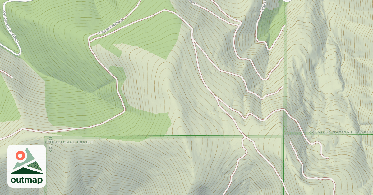 Map of PROSPECT PEAK C-D