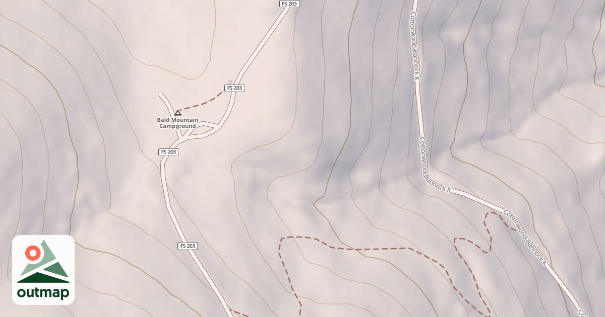 Map of Haga Creek (Near Bald Mtn)