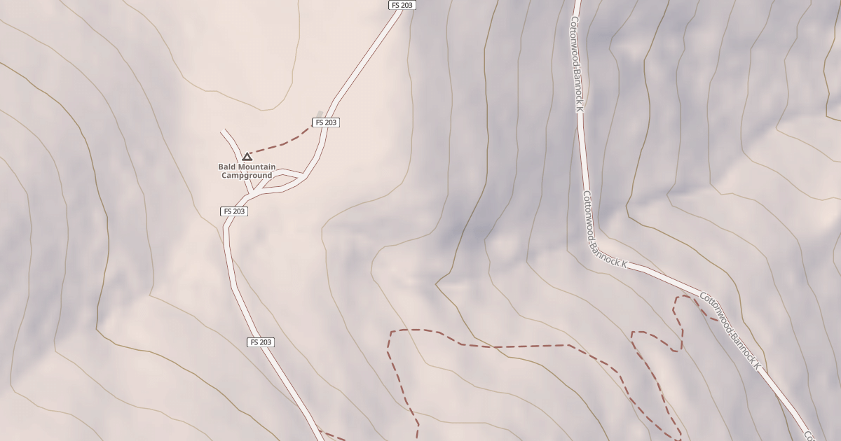 Map preview of Haga Creek (Near Bald Mtn)