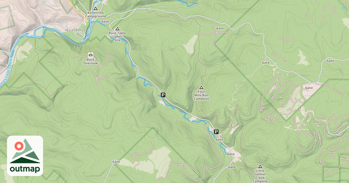Map of Allegheny Snowmobile Loop