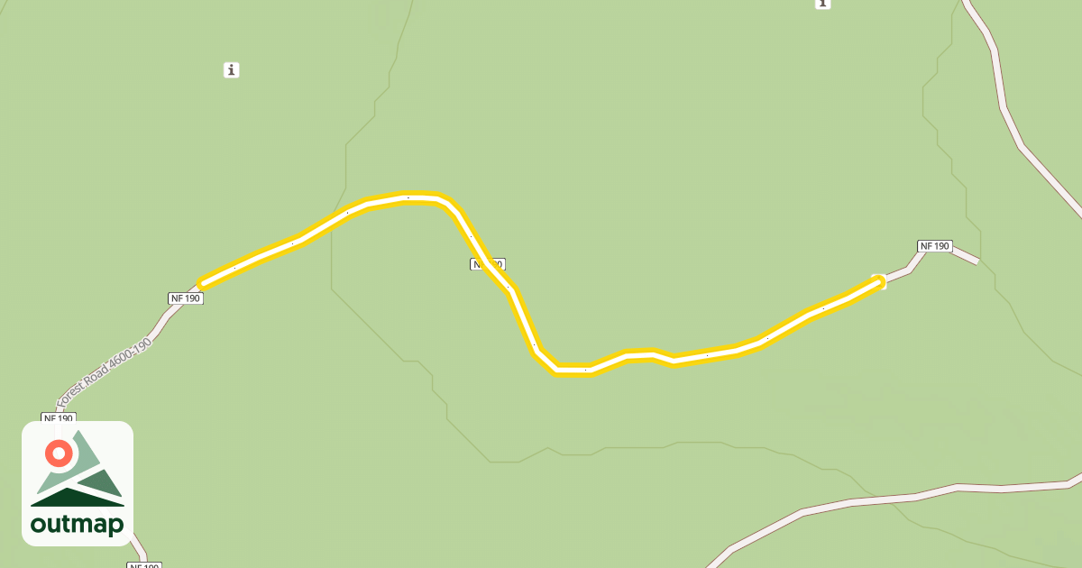 Map of Forest Road 4600-190