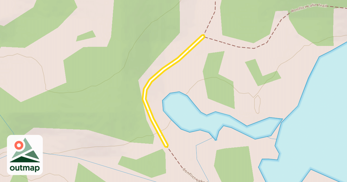 Map of Conflict Lake Trail