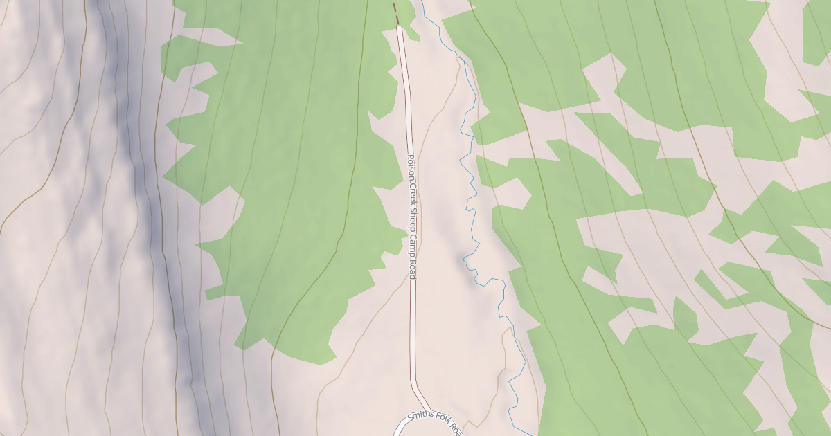 Map preview of POISON CR SHEEP CAMP