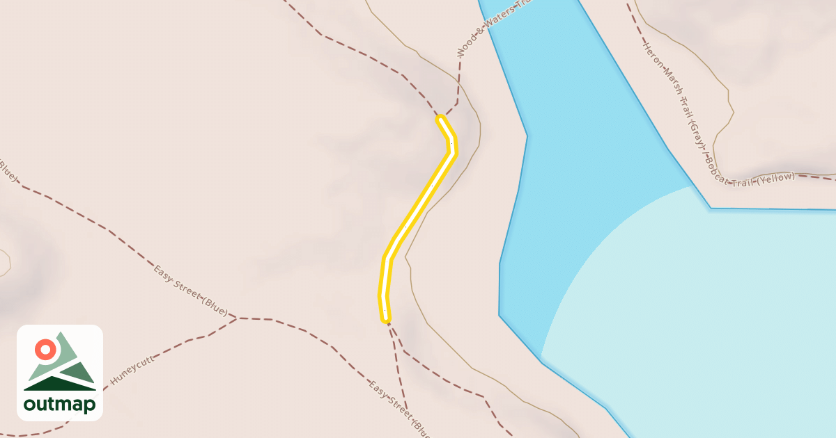 Map of Heron Marsh Trail (Gray) / Logger's Loop (Olive)