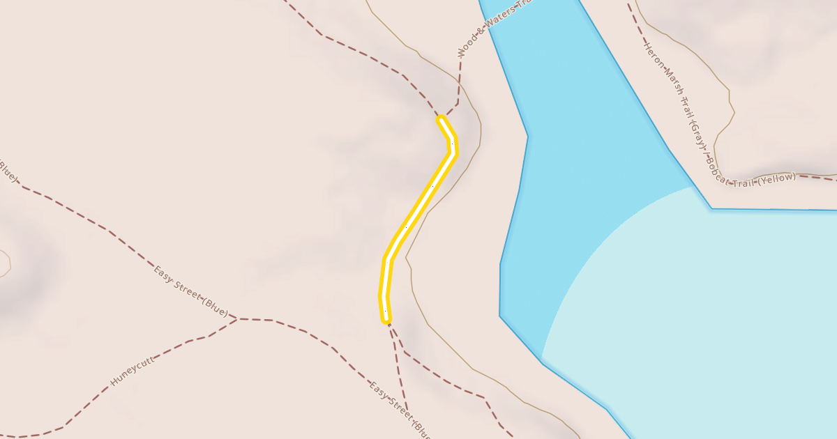 Map preview of Heron Marsh Trail (Gray) / Logger's Loop (Olive)