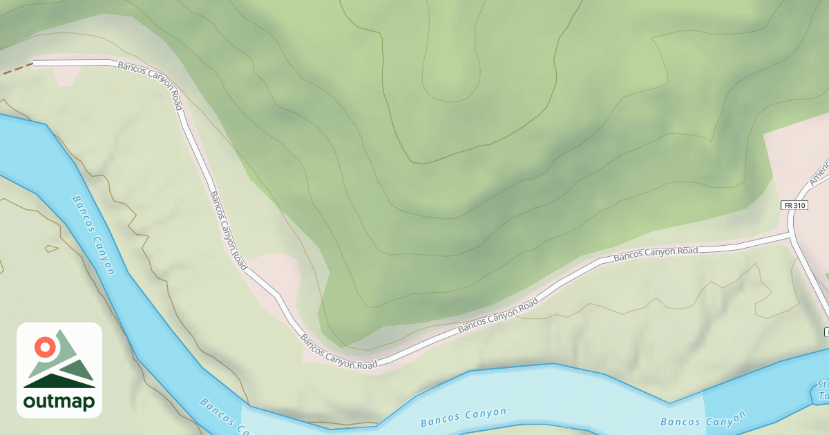 Map of BANCOS CANYON
