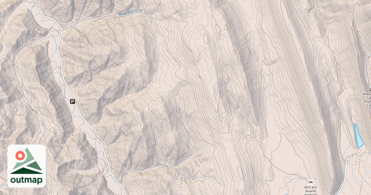 Map of Bull Hollow Snowmobile Trail