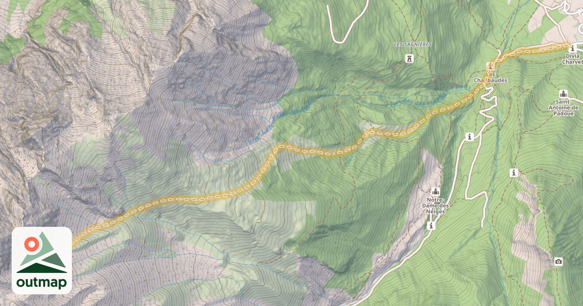 Map of Brèche du Casset — Le Monêtier-les-Bains