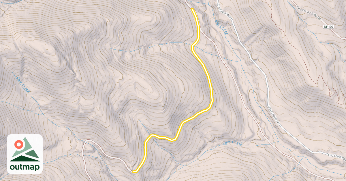 Map of Cow Creek