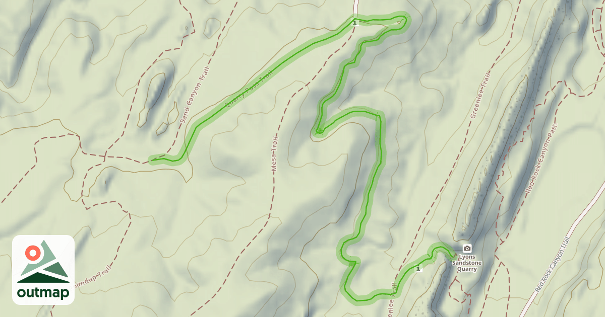Map of Quarry Pass Trail