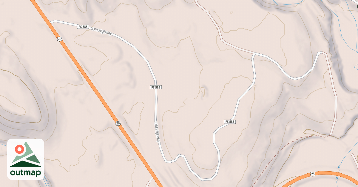 Map of OLD HIGHWAY