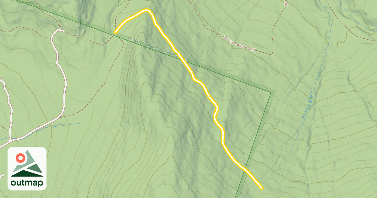 Map of Camel's Hump Challenge Trail