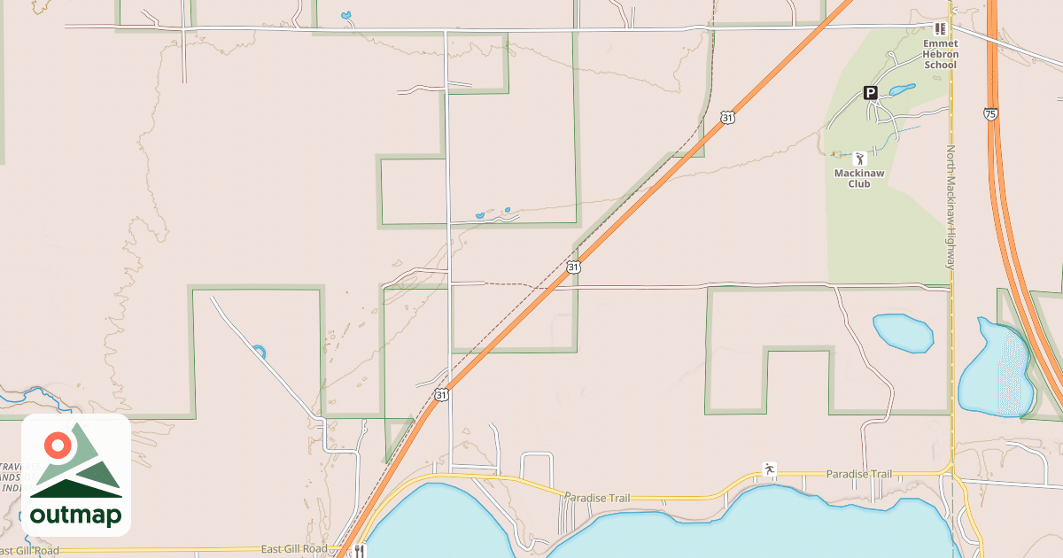 Map of North Western State Trail