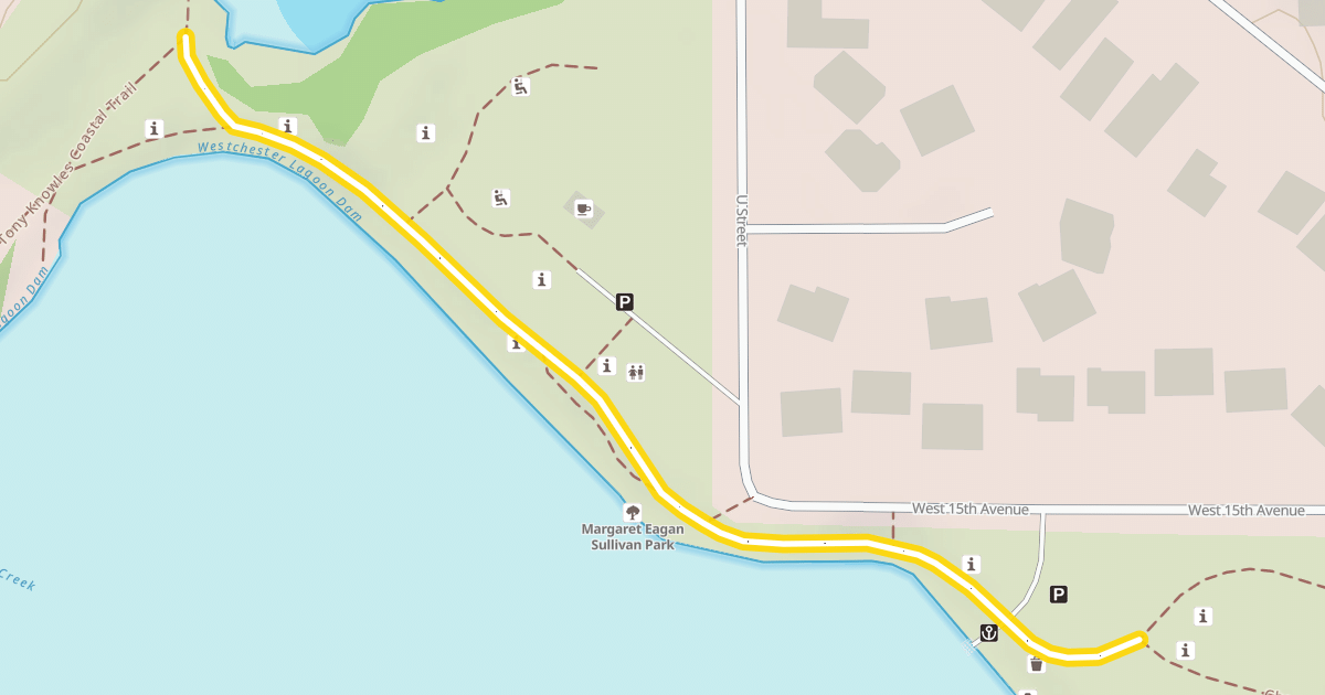 Map preview of Chester Creek Trail