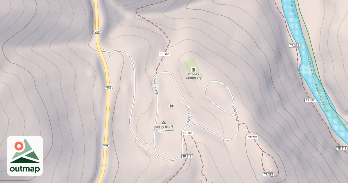 Map of ROCKY BLUFF R.A.