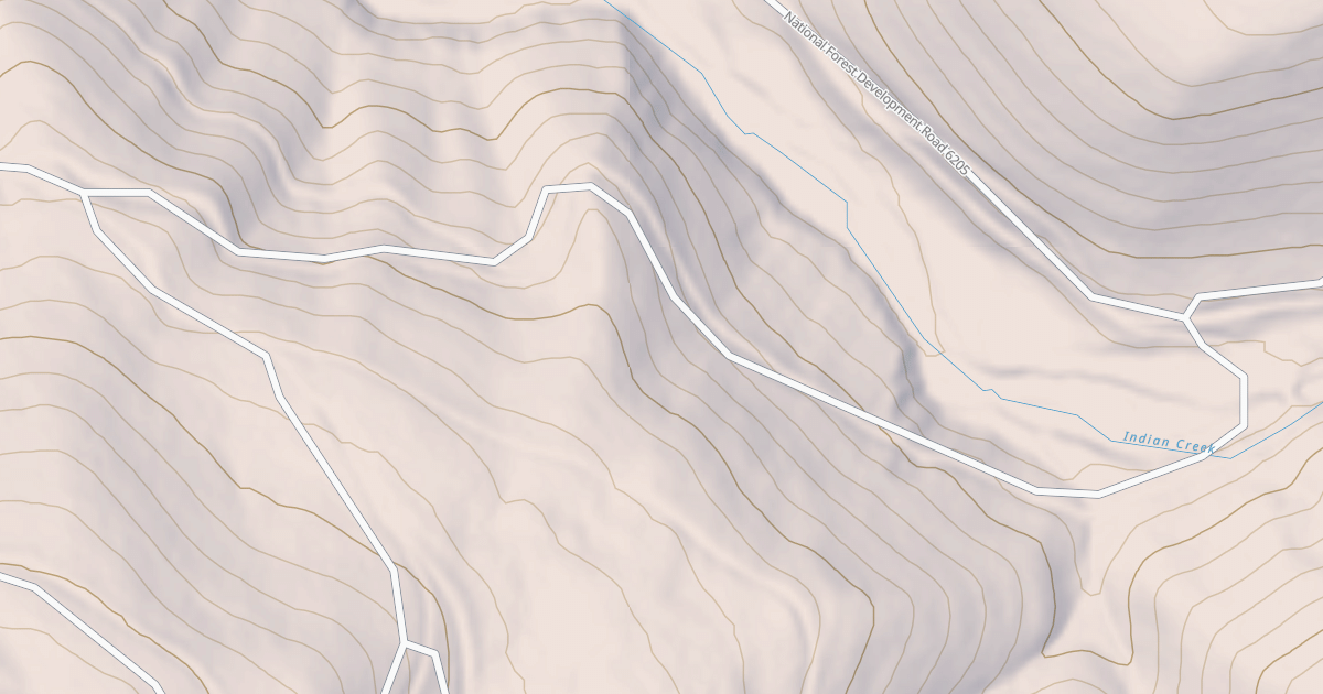 Map preview of USFS National Forest System Roads {672EA205-1EC2-4746-9A77-945385DAADC7}