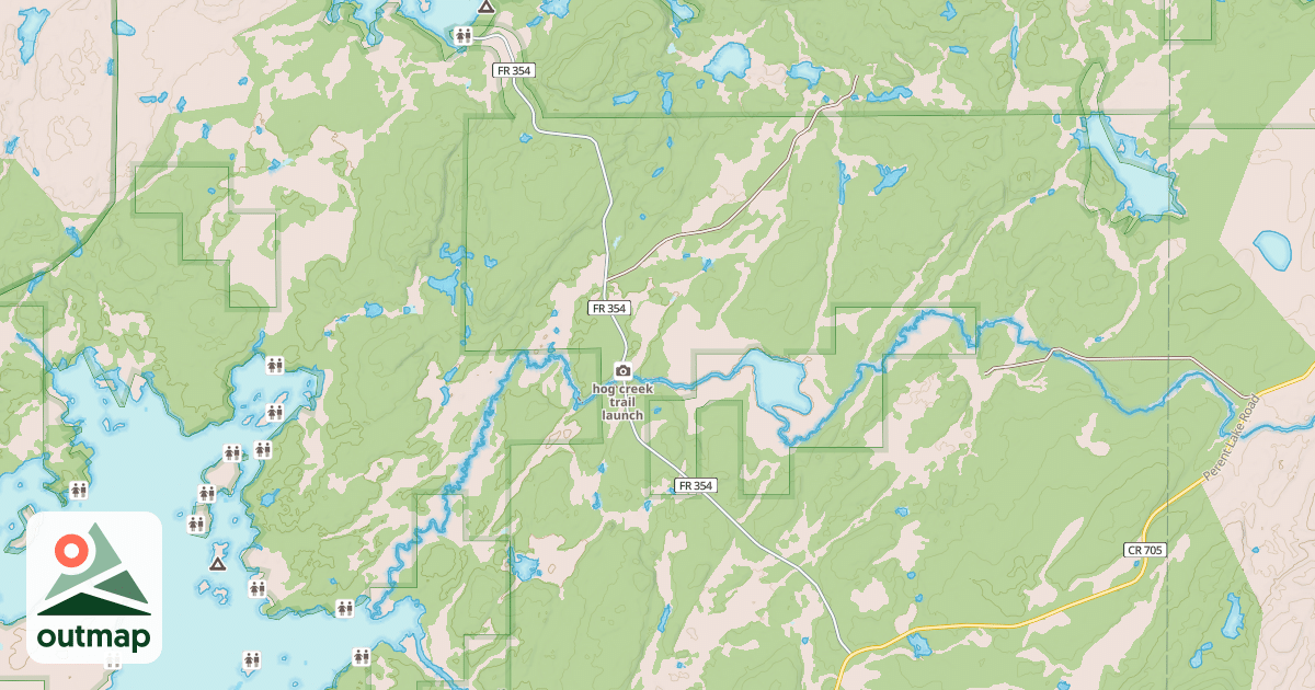 Map of KAWISHIWI LAKE