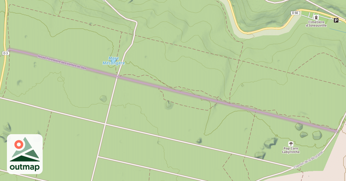 Map of Route Forestière des Ventes de Bas