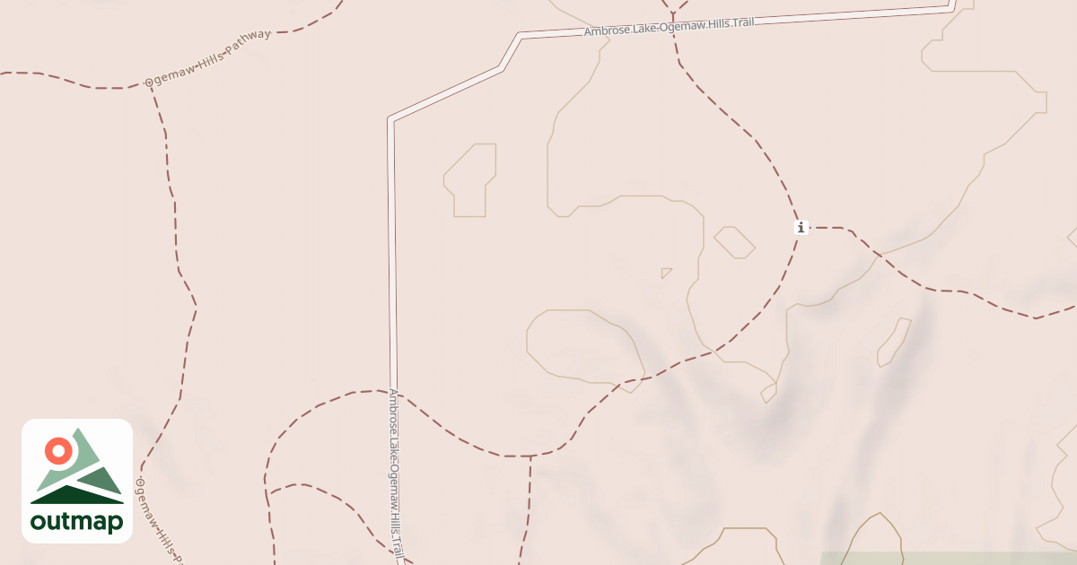 Map of Ambrose Lake To Ogemaw Hills Trail