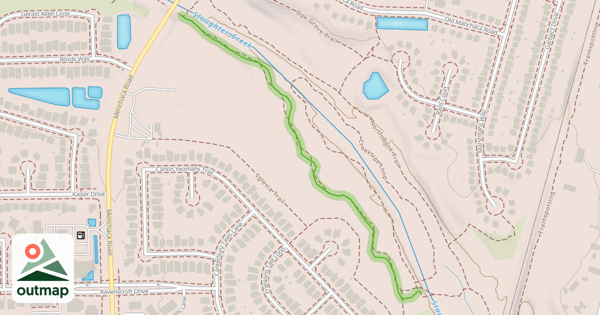 Map of Slaughter Creek Trail