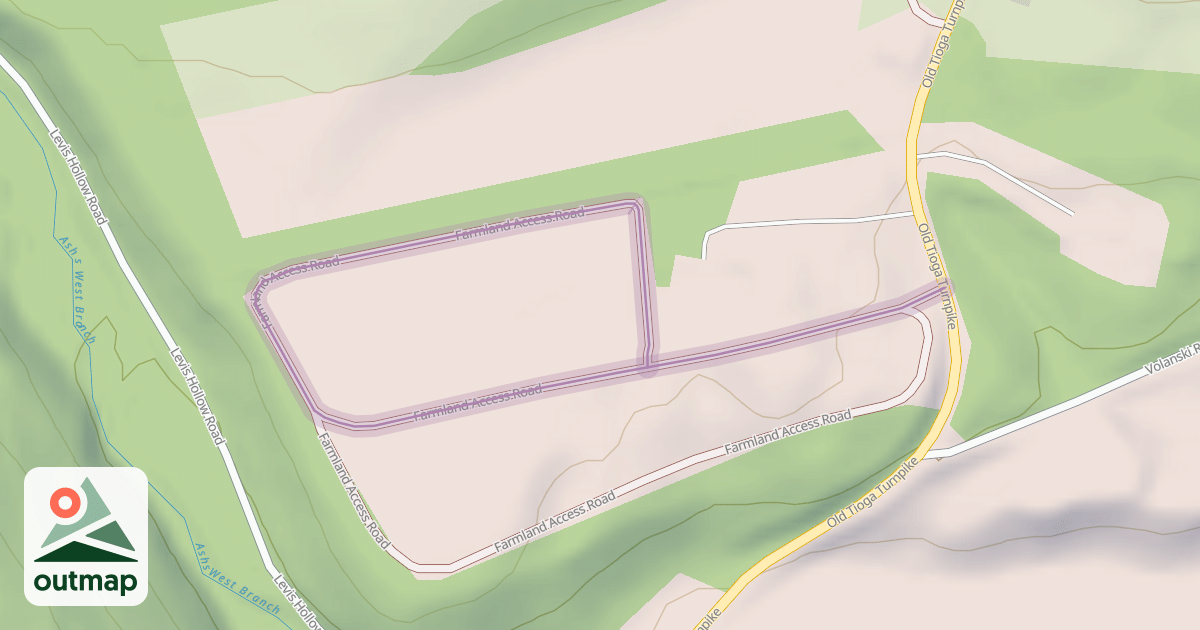 Map of Farmland Access Road