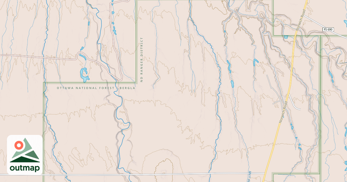 Map of USFS Motor Vehicle Use Map Trails 24480