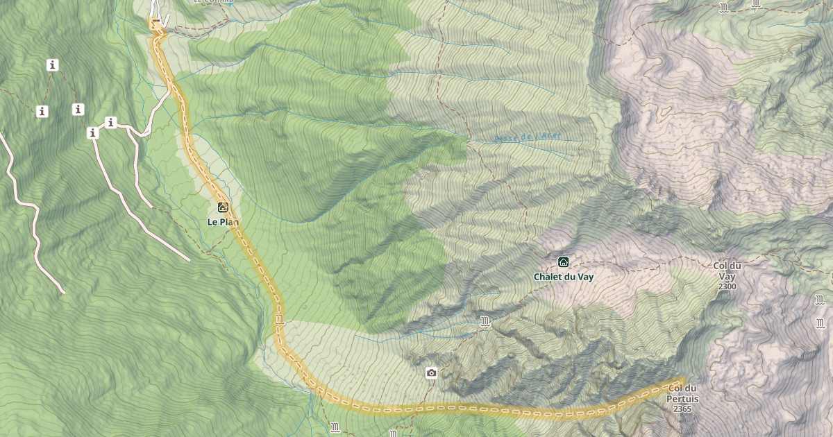 Map preview of Col du Pertuis — Gleysin