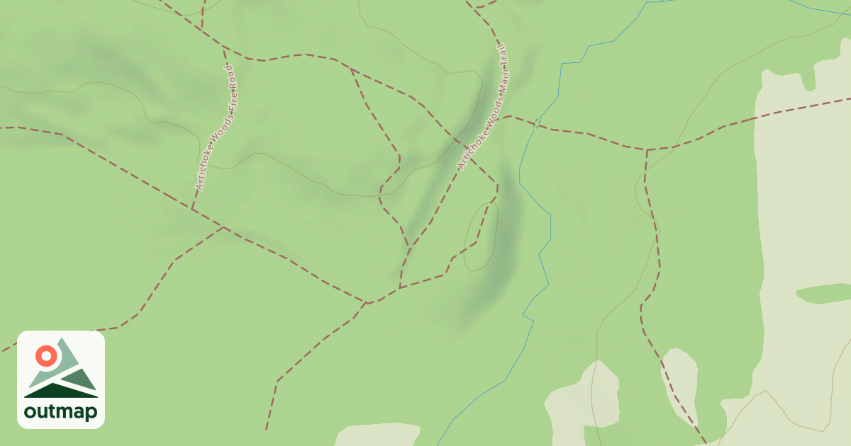 Map of Artichoke Woods Main Trail