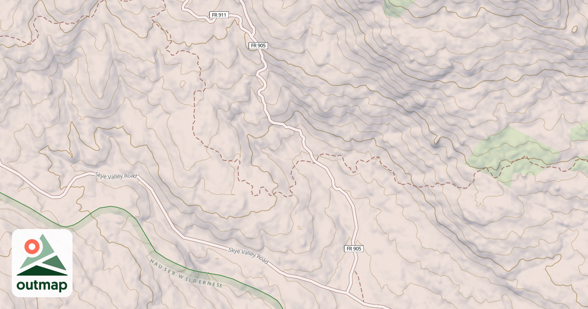 Map of BRONCO FLAT
