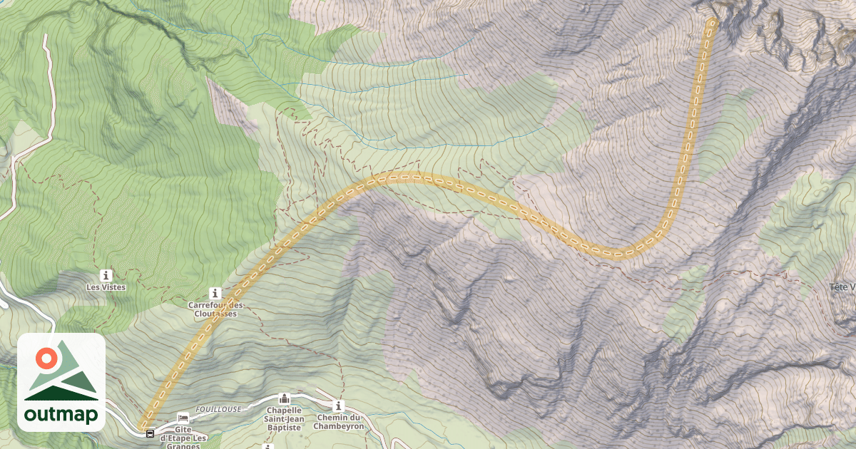 Map of Le Bec Roux — Fouillouse