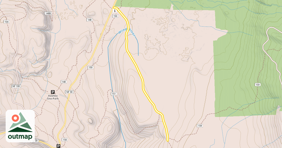 Map of Forest Road 3053