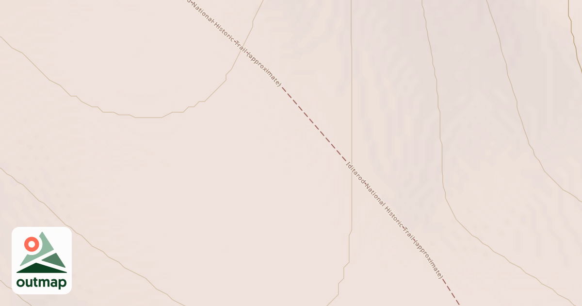 Map of Willow to Nome Winter Trail